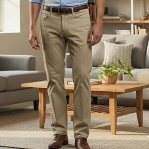 Izod Classic Cut 36x30 Men's Khaki Chinos (PA-09)